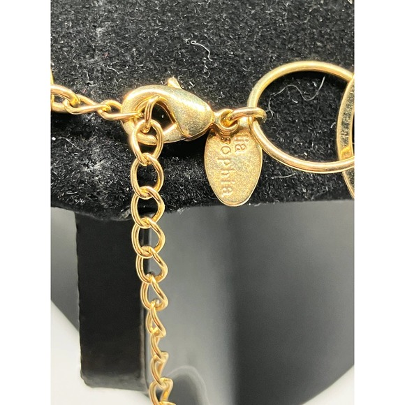 Lia Sophia Mother of Pearl Gold-Tone Circles Necklace! - Picture 6 of 8